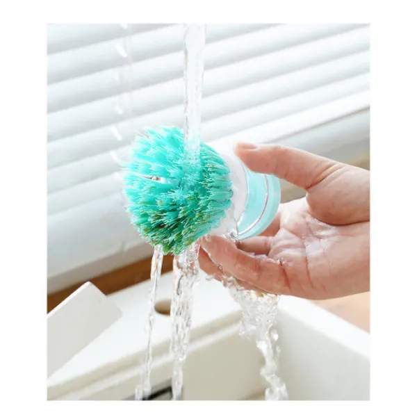 Sale En uppsättning med tre kraftfulla rengöringsborstar med korta borst: praktiska köksredskap