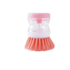 Sale En uppsättning med tre kraftfulla rengöringsborstar med korta borst: praktiska köksredskap