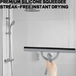 Enkel och elegant glasrakel, stilren och praktisk, lämplig för att skrapa speglar, bänkskivor, glas, rengöring av hemmets badrum