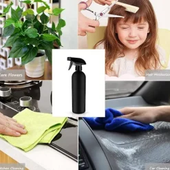 Hot Ergonomisk Design Plast Sprayflaska, Säkert Material Justerbar Fin Dimspruta För Hushållsrengöring, 500ml Kraftig Läcksäker Spruta, Bred