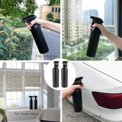 Hot Ergonomisk Design Plast Sprayflaska, Säkert Material Justerbar Fin Dimspruta För Hushållsrengöring, 500ml Kraftig Läcksäker Spruta, Bred