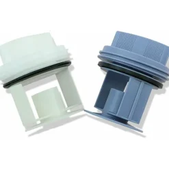 Hot Ersättning tvättmaskin avloppspump avloppstätning lock lock för Siemens Bosch WM1095 / 1065 WD7205 tillbehör (tillfällig leverans i blått och vitt)