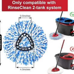 Hot DAO Ersättningsbas för Spin Mop, endast för Ocedar Rinseclean 2-tankssystem. Ersättningsbas för Spin Mop-huvuden för O Cedar Mop, ersättningshuvud [db] | Fyndiq Blue 2 Pack
