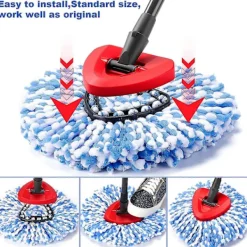 Hot DAO Ersättningsbas för Spin Mop, endast för Ocedar Rinseclean 2-tankssystem. Ersättningsbas för Spin Mop-huvuden för O Cedar Mop, ersättningshuvud [db] | Fyndiq Blue 2 Pack