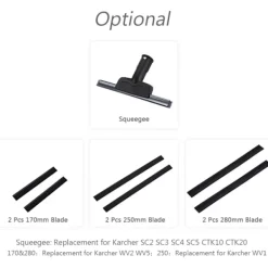 New Ersättningsblad för fönsterrengöring till Window Vac 2 st 280 mm rakelgummi tillbehör reservdel för Karcher WV2 WV5