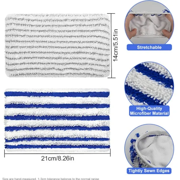 Clearance 9484896357744 Ersättningsdukar i mikrofiber designade för ROWENTA Clean & Steam ZR005801, ZR005804, ZR850002, mikrofibermopp, Rowenta Clean and Steam-duk