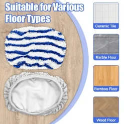 Clearance 9484896357744 Ersättningsdukar i mikrofiber designade för ROWENTA Clean & Steam ZR005801, ZR005804, ZR850002, mikrofibermopp, Rowenta Clean and Steam-duk