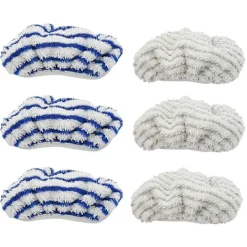 Clearance DAO Ersättningsdukar i mikrofiber för Rowenta Clean&Steam ZR005801, tvättbara 6-pack (RY7/RY8-serien) [DB] Blue gray white Bluegraywhite