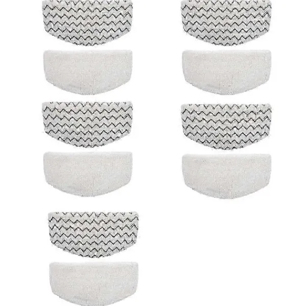 Hot Ersättningsdynor för Leifheit CleanTenso ångmopp - ångmoppdyna för djuprengöring, 5x Ersättnings Mikrofiberdyna -