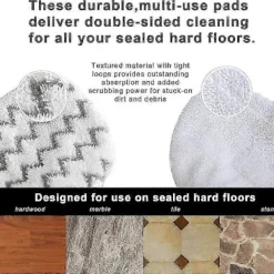 Hot Ersättningsdynor för Leifheit CleanTenso ångmopp - ångmoppdyna för djuprengöring, 5x Ersättnings Mikrofiberdyna -