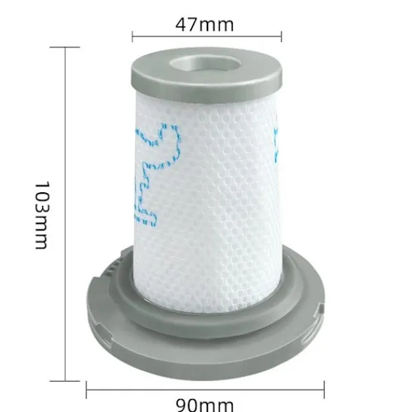 Best DMstore Ersättningsfilter ZR009006 för sladdlösa dammsugare X-Force Flex 8.60 X-Pert 6.60, tvättbart As Shown