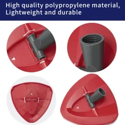 Discount Ersättningshuvud för Vileda-mopp, triangulärt spinnmopphuvud för Vileda Light Spin Mop - Plastfodral för skivfodral Del