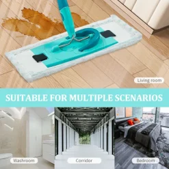 Ersättningsmoppdynor för Leifheit Clean Twist M Ergo Micro Duo 38x16cm, Kompatibel med Leifheit Mikrofiber Ersättningsöverdrag