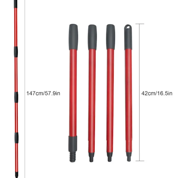 Hot Ersättningsmopphuvud, bas, handtag kompatibelt med Vileda Turbo 3-i-1 mikrofibermopp, triangulär mopphuvudskydd och mopphandtag