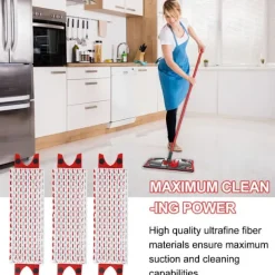 New INF Ersättningsmopphuvuden för Vileda Ultramax Elektrisk Mopp, Tvåfärgade Mikrofiber, 2-pack - För effektiv rengöring