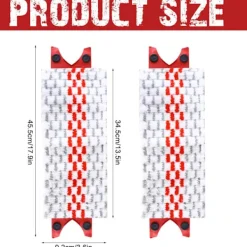 Ersättningsmopphuvuden för Vileda 1-2, Spray Microfiber Moppdynor, 2-pack Mopprefill, Kompatibel med Vileda Ultramax, Röd & Grå