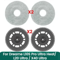 Discount Ersättningsmopplatthållare och moppdukar för Dreame L10S Pro Ultra Heat, L20 Ultra, X40 Ultra robotdammsugare