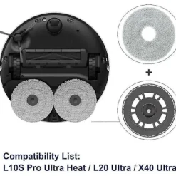 Discount Ersättningsmopplatthållare och moppdukar för Dreame L10S Pro Ultra Heat, L20 Ultra, X40 Ultra robotdammsugare
