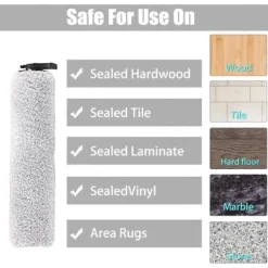 Ersättningsrulleborste, rulle, filter och filterbomull för W12 golvskrubber