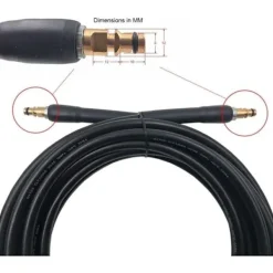 Ersättningsslang för högtryckstvätt Karcher K2 K3 K4 K5 K6 K7, anslutning & snabbkoppling (8m)