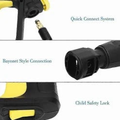 Clearance LEIGELE Ersättningssprutpistol och sprutlans för Kärcher K2 K3 K4 K5 K6 K7 högtryckstvätt, snabbkopplingsvattenstrålepistol för Kärcher K2 K7-serien (LGL)