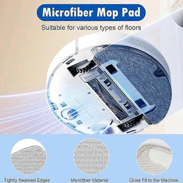 Ersättningstillbehör för Dreame D10 Plus Gen 2 Robotdammsugare Huvudborste Sidoborste Hepa Filter Moppduk