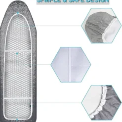 New Ersättningstryckbrädesöverdrag 125 X 45 Cm Stort Strykjärn