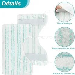 Hot Ersättningsöverdrag för duschmopp badrumsrengörare för Leifheit, mikrofiber ersättningsduk lämplig för rengöring av badrum