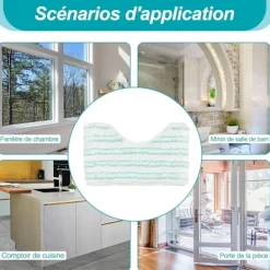 Hot Ersättningsöverdrag för duschmopp badrumsrengörare för Leifheit, mikrofiber ersättningsduk lämplig för rengöring av badrum