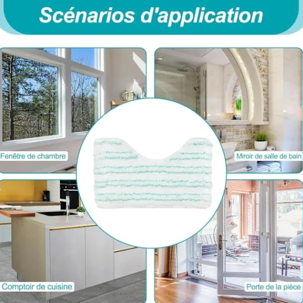 Hot Ersättningsöverdrag för duschmopp badrumsrengörare för Leifheit, mikrofiber ersättningsduk lämplig för rengöring av badrum