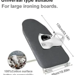 Outlet Ersättningsöverdrag för Strykbräda 125 X 45 Cm Stort Strykbrädsöverdrag Värme