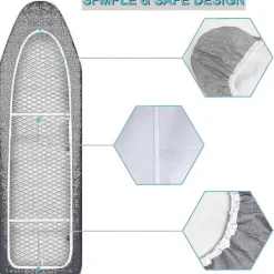 Online Ersättningsöverdrag för Strykbräda 125 X 45 Cm Stort Strykbrädsöverdrag Värme