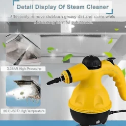 Online FJORD EU-kontakt Handhållen Ångrengörare 1200w Bärbar Högtemperatur Trycksatt Ångrengöringsmaskin Med 10st