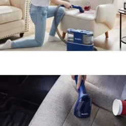 Clearance EUREKA NEY100 - Tvättmaskin för tygsoffor - 12500Pa - Dammsugare för rengöring av soffor, mattor, bilar - Vattentank 1.5 L Blå