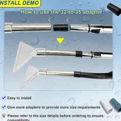 Online Extraktor Handmunstycke med Transparent Huvud för Möbel- & Mattrengöring, Dammsugarmunstycke för Bilvård P