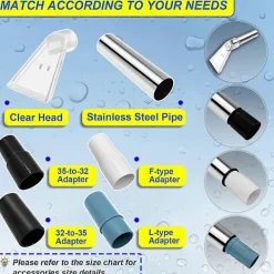 Online Extraktor Handmunstycke med Transparent Huvud för Möbel- & Mattrengöring, Dammsugarmunstycke för Bilvård P
