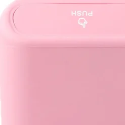 Outlet F Fityle Mini Bil Papperskorg, Skräporganisatör, Biltillbehör, Tryck-Typ Bil Papperskorg med Lock, Bil Papperskorg för Bil, Rosa pink