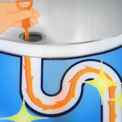 Discount Ferret Unblocker, 8-pack hårrengörare avloppsrensare - Orange