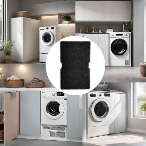 Outlet PHONILLICO Filter - Beko - 2964840100 - Set of 2 - Compatible Tumble Dryer - Black