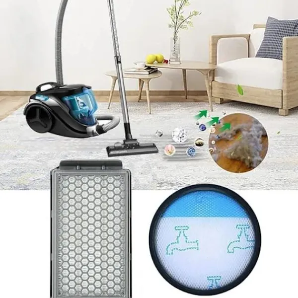 Outlet Filterkit för Rowenta RO3715 RO3795 RO3798 Power Cyclonic Dammsugare - Förfilter + Efterfilter - Hög Prestanda
