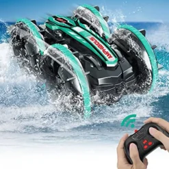 Best EURL Fjärrkontroll Amfibie 4WD Vattentät Stunt Terrängbil för Barn 2.4GHz Fjärrkontroll 360° Roterande Fjärrkontrollbil Vatten