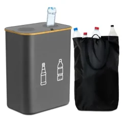 New Northix Flaskuppsamlare med 2 avtagbara påsar, 160 liters kapacitet