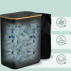 Online Northix Flaskuppsamlare med 2 avtagbara påsar, 160 liters kapacitet