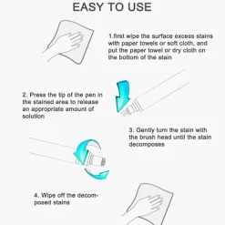 Best Fläckborttagningspenna Blekmedel För Kläder Bärbar Blekmedelpenna Tvättsäker Fläckborttagningspenna För Kläder Fettfläckborttagare 3 st
