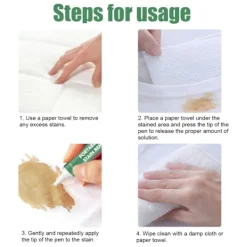 Outlet Fläckborttagningspenna för kläder Omedelbar fläckborttagningspenna Flytande penna för mattor Klädsel Kläder Tillsätt tvättmedel
