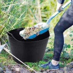 New Flexi Balja Svart 26L 42L 75L - Robust Multifunktionell Flexibel Plastbalja För Trädgård, Hem, Leksaksförvaring, Djurfoder