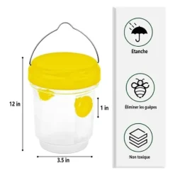 Hot Fälla för asiatiska bålgetingar, hängande utomhusfälla för getingar och bålgetingar, 2-pack kit för plastflaskor inomhusbruk, kompatibel med myggor, flugor, knott | Fyndiq