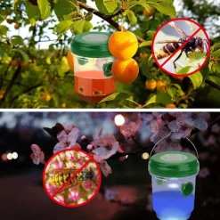 Discount Fällor för solcellsgetingar med LED-ljus, insektsfällor, anti-insektsfångare honungsfälla bin getingar myggor Drosophila för inomhus utomhusträdgård | Fyndiq