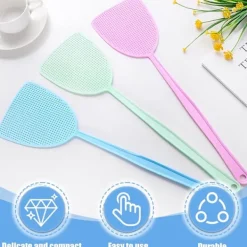 Online Flugfångare, 3 st plastflugfångare, manuell flugfångare för att avvisa flugor, myggor, insekter (blå, grön, rosa)