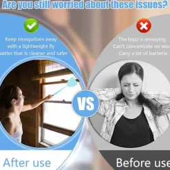 Online Flugfångare, 3 st plastflugfångare, manuell flugfångare för att avvisa flugor, myggor, insekter (blå, grön, rosa)